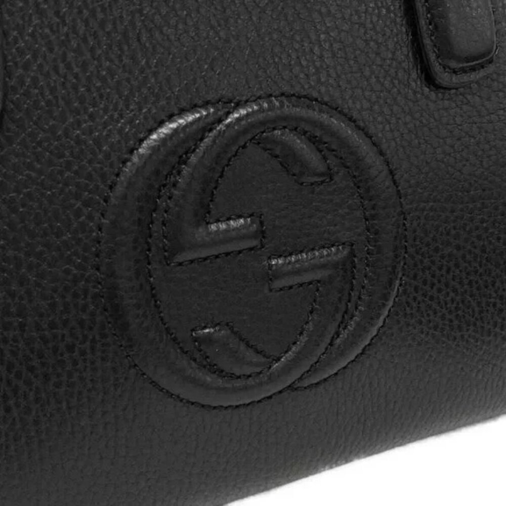 100% Authentic GUCCI Soho Black Leather Handbag 1000-11924 - Picture 9 of 14